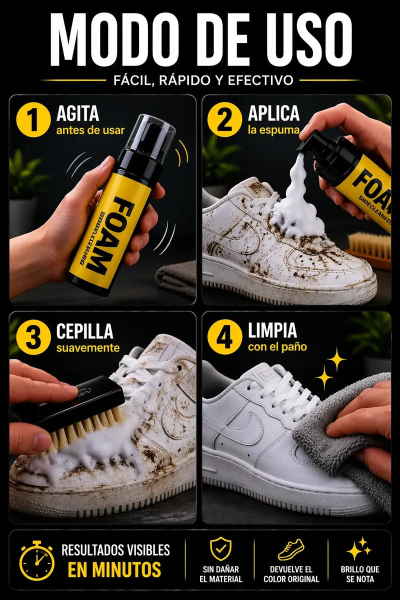 ¡Devuelve el color original a tus zapatillas en minutos!