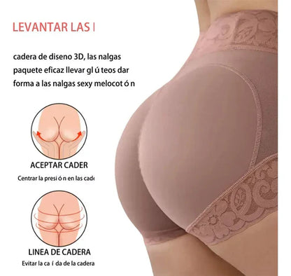 Ema Lace Butt Lifter Panty, sculpting and comfortable, back view.